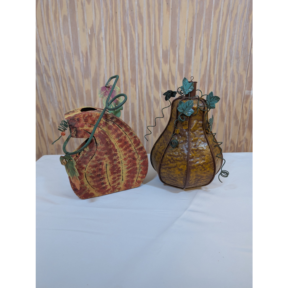 Fall Home Decor Metal Oversized Squash / Gourds